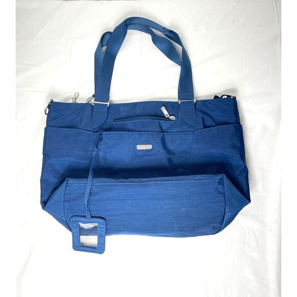 Baggallini Navy Women's Boulevard Laptop Tote Large, Padded, No Shoulder Strap - Picture 3 of 5